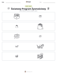 Podgląd drukowalnego arkusza ćwiczeń Światowy Program Żywnościowy