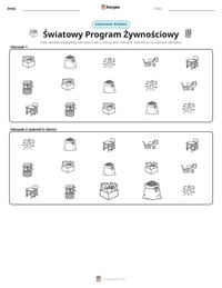 Podgląd drukowalnego arkusza ćwiczeń Światowy Program Żywnościowy