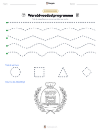 Wereldvoedselprogramma afdrukbare werkblad voorbeeld