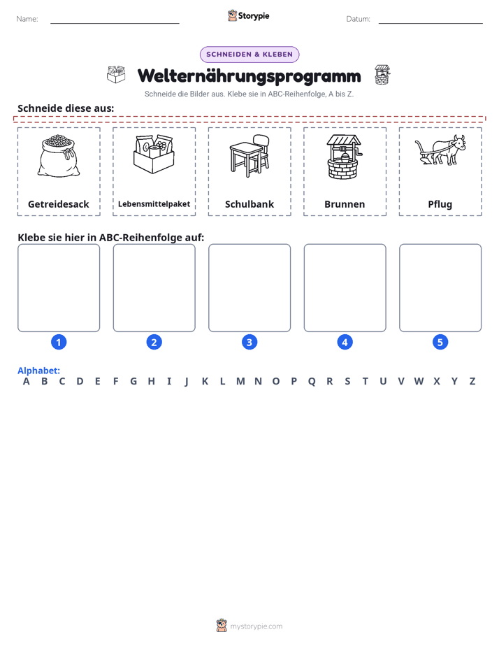 Schneiden & Einfügen Alphabet