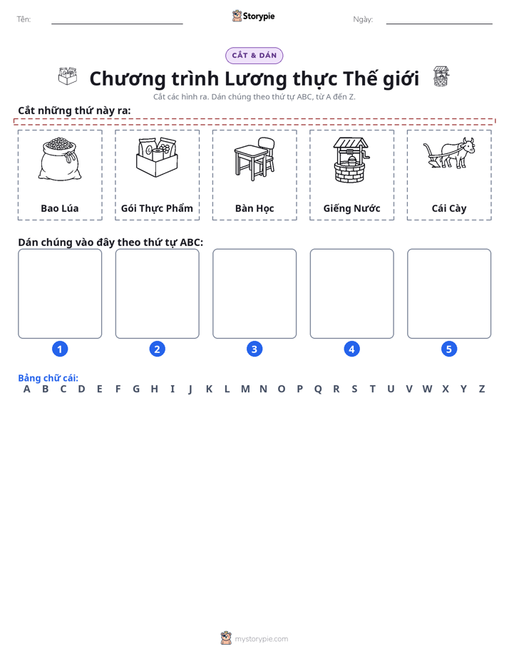 Cắt & Dán Chữ Cái