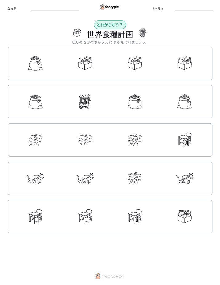 異なるものを見つけよう