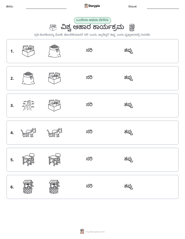 ಒಂದೇ ಅಥವಾ ವಿಭಿನ್ನ