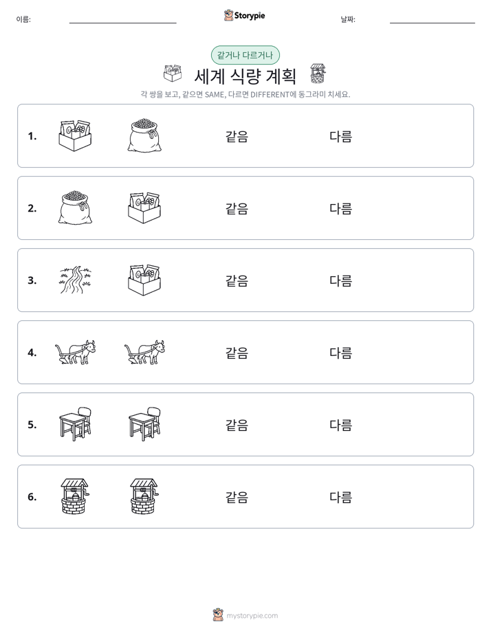 같은 것 또는 다른 것