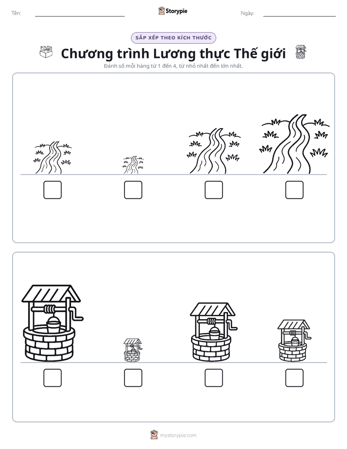 Thứ Tự Kích Thước