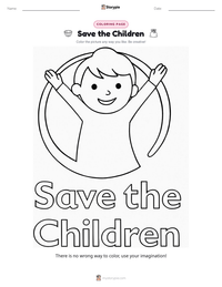 Save the Children printable worksheet preview