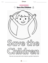Prabaca lembar kerja cetak Save the Children