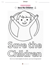 Anteprima della scheda stampabile di Save the Children