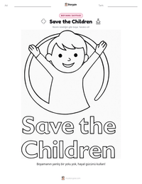Save the Children yazdırılabilir çalışma sayfası önizlemesi