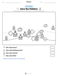 Save the Children druckbare Arbeitsblatt Vorschau
