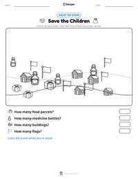 Save the Children printable worksheet preview