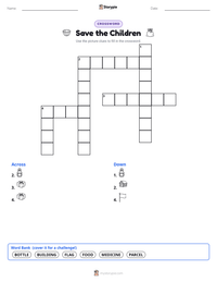 Save the Children printable worksheet preview