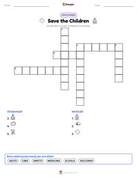 Anteprima della scheda stampabile di Save the Children