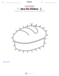 Prévia da folha de atividades imprimível Save the Children