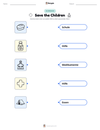 Save the Children druckbare Arbeitsblatt Vorschau