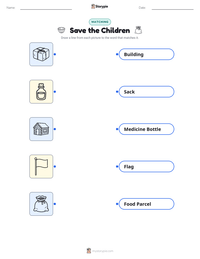 Save the Children printable worksheet preview