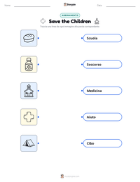 Anteprima della scheda stampabile di Save the Children