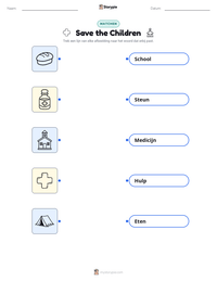 Save the Children afdrukbare werkblad voorbeeld