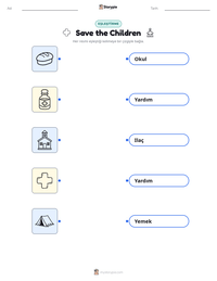 Save the Children yazdırılabilir çalışma sayfası önizlemesi