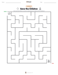 Anteprima della scheda stampabile di Save the Children