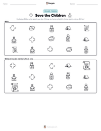Save the Children druckbare Arbeitsblatt Vorschau