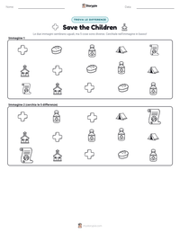 Anteprima della scheda stampabile di Save the Children