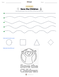 Save the Children druckbare Arbeitsblatt Vorschau