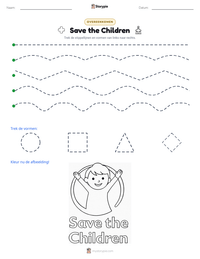 Save the Children afdrukbare werkblad voorbeeld
