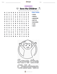 Save the Children printable worksheet preview