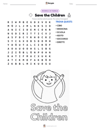 Anteprima della scheda stampabile di Save the Children