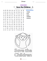 Save the Children yazdırılabilir çalışma sayfası önizlemesi