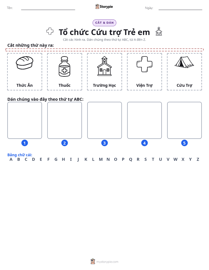 Cắt & Dán Chữ Cái