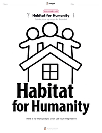 Habitat for Humanity printable worksheet preview