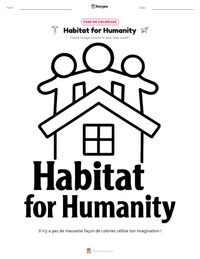Aperçu de la feuille de travail imprimable Habitat for Humanity