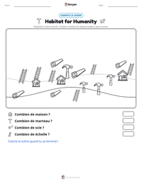 Aperçu de la feuille de travail imprimable Habitat for Humanity