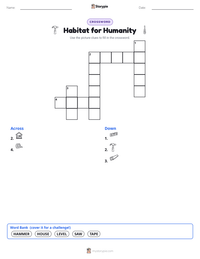 Habitat for Humanity printable worksheet preview