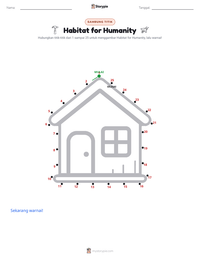 Prabaca lembar kerja cetak Habitat for Humanity