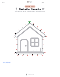 Anteprima della scheda stampabile di Habitat for Humanity