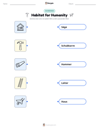 Habitat for Humanity druckbare Arbeitsblatt Vorschau