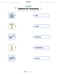Habitat for Humanity printable worksheet preview
