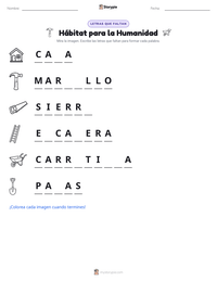 Vista previa de la hoja de trabajo imprimible de Hábitat para la Humanidad