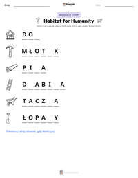 Podgląd drukowalnego arkusza ćwiczeń Habitat for Humanity
