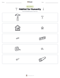 Habitat for Humanity printable worksheet preview