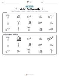 Habitat for Humanity printable worksheet preview
