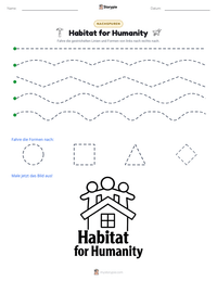 Habitat for Humanity druckbare Arbeitsblatt Vorschau