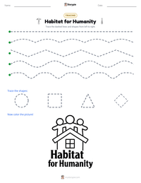 Habitat for Humanity printable worksheet preview