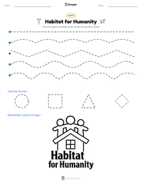Aperçu de la feuille de travail imprimable Habitat for Humanity