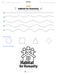 Anteprima della scheda stampabile di Habitat for Humanity