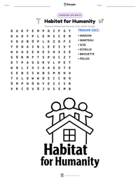 Aperçu de la feuille de travail imprimable Habitat for Humanity