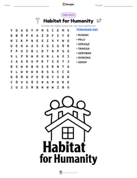 Prabaca lembar kerja cetak Habitat for Humanity